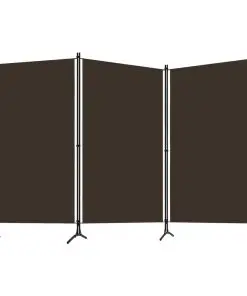 vidaXL 3-Panel Room Divider Brown 260×180 cm