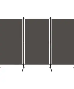 vidaXL 3-Panel Room Divider Anthracite 260×180 cm