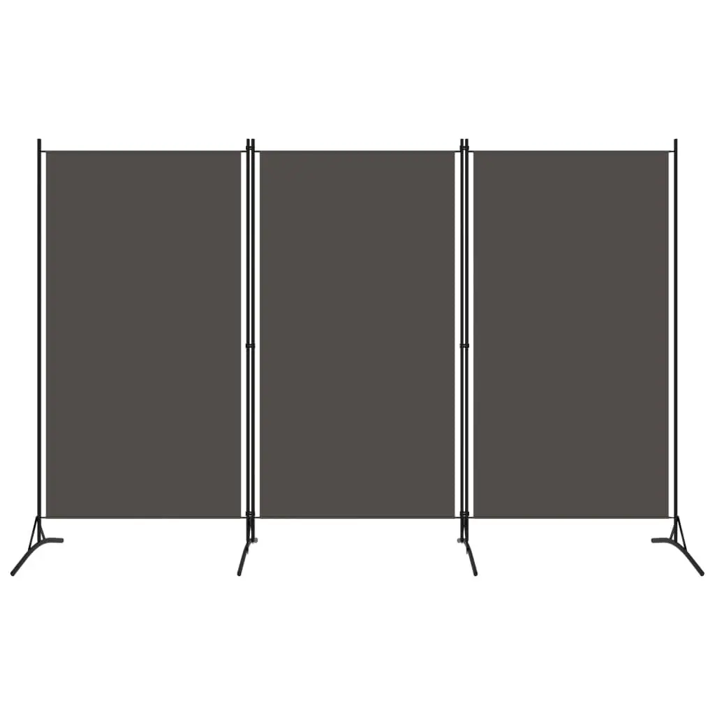 vidaXL 3-Panel Room Divider Anthracite 260×180 cm
