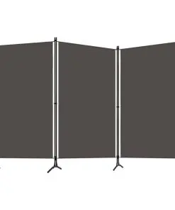 vidaXL 3-Panel Room Divider Anthracite 260×180 cm