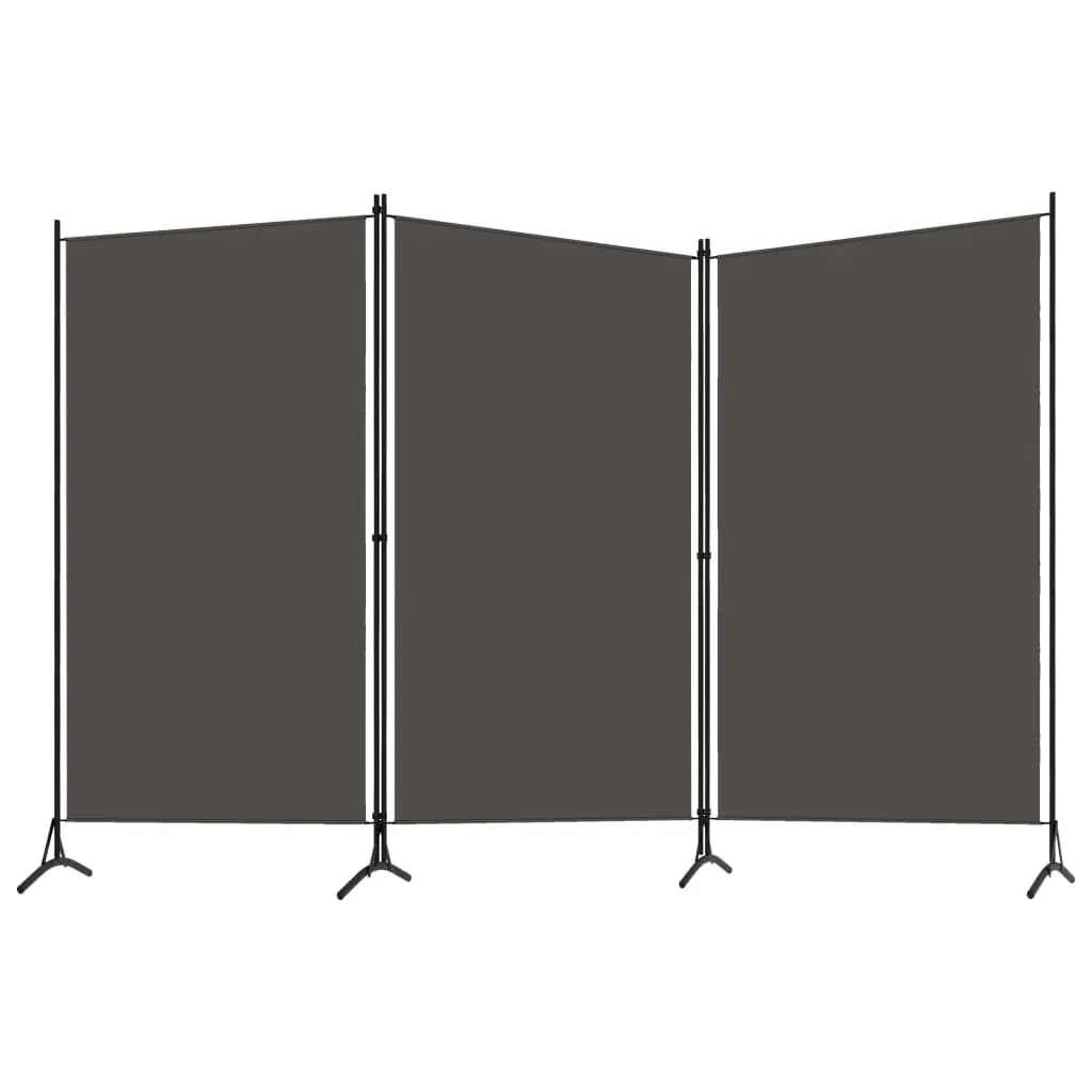 vidaXL 3-Panel Room Divider Anthracite 260×180 cm
