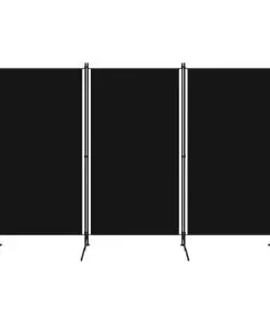 vidaXL 3-Panel Room Divider Black 260×180 cm