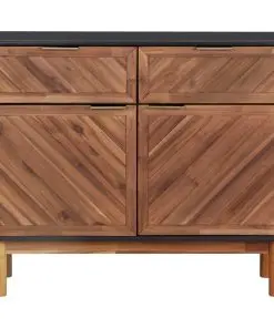 vidaXL Sideboard 90×33.5×75 cm Solid Acacia Wood and MDF