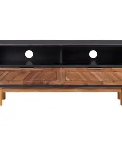 vidaXL TV Cabinet 100x35x45 cm Solid Acacia Wood and MDF