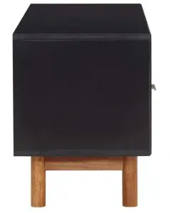 vidaXL TV Cabinet 100x35x45 cm Solid Acacia Wood and MDF