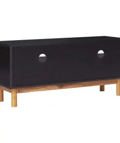 vidaXL TV Cabinet 100x35x45 cm Solid Acacia Wood and MDF