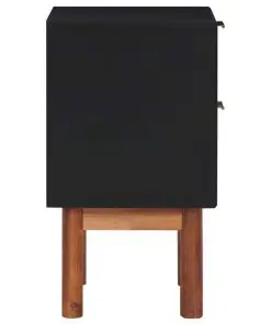 vidaXL Nightstand 40x30x53 cm Solid Acacia Wood and MDF