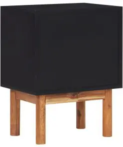 vidaXL Nightstand 40x30x53 cm Solid Acacia Wood and MDF