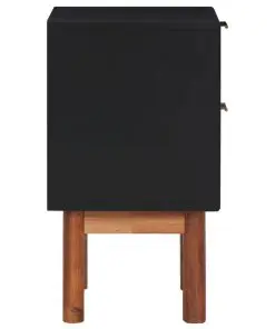 vidaXL Nightstands 2 pcs 40x30x53 cm Solid Acacia Wood and MDF
