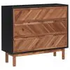 vidaXL Sideboard 90×33.5×80 cm Solid Acacia Wood and MDF