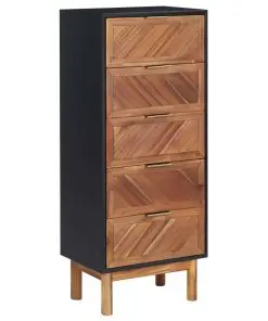 vidaXL Sideboard 45x32x115 cm Solid Acacia Wood and MDF