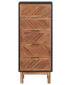vidaXL Sideboard 45x32x115 cm Solid Acacia Wood and MDF