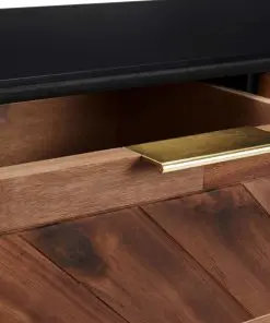 vidaXL Sideboard 115x35x70 cm Solid Acacia Wood and MDF