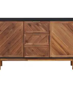 vidaXL Sideboard 115x35x70 cm Solid Acacia Wood and MDF