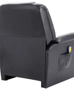 vidaXL Massage Recliner Chair Grey Faux Leather