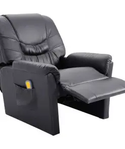 vidaXL Massage Recliner Chair Grey Faux Leather