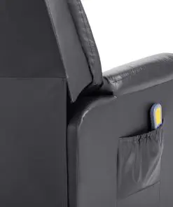 vidaXL Massage Recliner Chair Grey Faux Leather