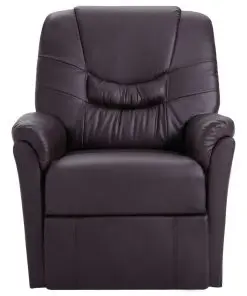 vidaXL Massage Recliner Chair Brown Faux Leather