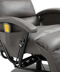 vidaXL TV Massage Recliner Grey Faux Leather