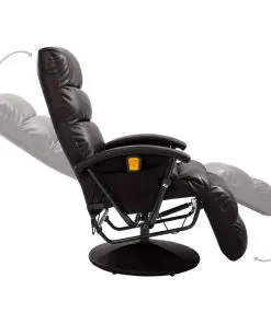 vidaXL TV Massage Recliner Brown Faux Leather