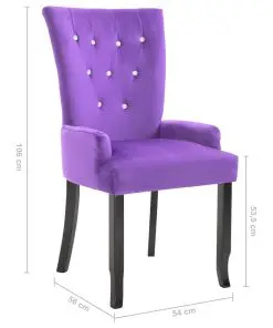 vidaXL Armchair Purple Velvet
