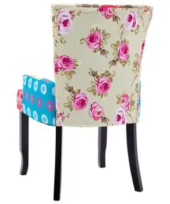 vidaXL French Chair with Patchwork Design Fabric