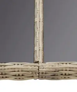 vidaXL Garden Dining Table Brown 200x100x74 cm Glass and Poly Rattan