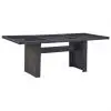 vidaXL Garden Dining Table Black 200x100x74 cm Glass and Poly Rattan