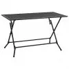 vidaXL Folding Mesh Table 120x60x72 cm Steel Anthracite