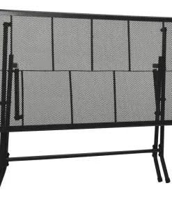 vidaXL Folding Mesh Table 120x60x72 cm Steel Anthracite