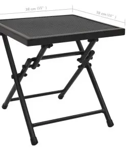 vidaXL Folding Table Mesh 38x38x38 cm Steel Anthracite