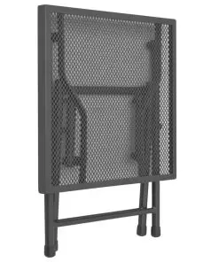 vidaXL Sun Loungers 2 pcs with Table Steel Anthracite