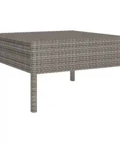 vidaXL 3 Piece Garden Lounge Set with Cushions Poly Rattan Black