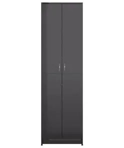 vidaXL Hallway Furniture Set High Gloss Grey Chipboard