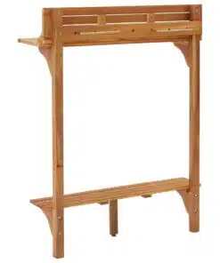 vidaXL Balcony Bar Table 90x37x122,5 cm Solid Acacia Wood
