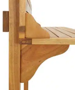 vidaXL Balcony Bar Table 90x37x122,5 cm Solid Acacia Wood