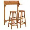 vidaXL 3 Piece Garden Furniture Set Solid Acacia Wood vidaXL 3 Piece Garden Furniture Set Solid Acacia Wood