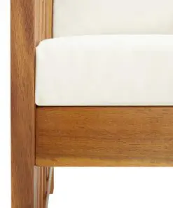 vidaXL Garden Bench with Cushions 119 cm Solid Acacia Wood