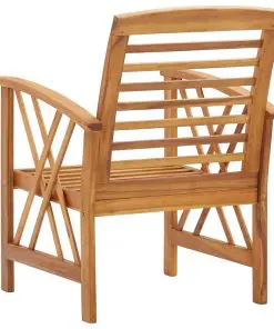 vidaXL Garden Chairs 2 pcs Solid Acacia Wood