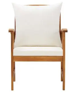 vidaXL Garden Chairs with Cushions 2 pcs Solid Acacia Wood