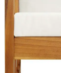 vidaXL Garden Chairs with Cushions 2 pcs Solid Acacia Wood