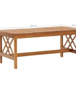 vidaXL 2 Piece Garden Lounge Set with Cushions Solid Acacia Wood