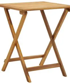 vidaXL 3 Piece Folding Bistro Set with Cushions Solid Acacia Wood