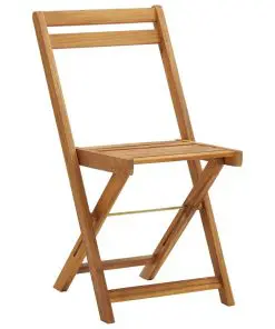 vidaXL 3 Piece Folding Bistro Set with Cushions Solid Acacia Wood