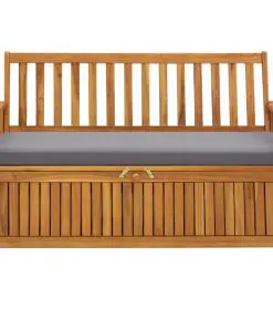 vidaXL Garden Storage Bench 120 cm Solid Acacia Wood