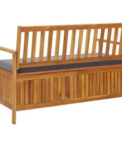 vidaXL Garden Storage Bench 120 cm Solid Acacia Wood