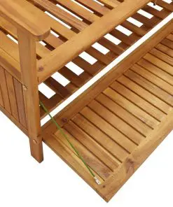vidaXL Garden Storage Bench 170 cm Solid Acacia Wood
