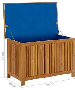 vidaXL Garden Storage Box 90x50x106 cm Solid Acacia Wood