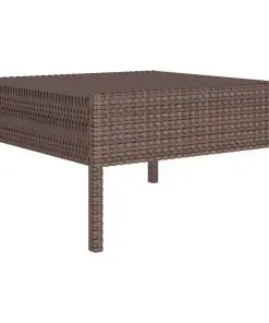vidaXL 6 Piece Garden Lounge Set with Cushions Poly Rattan Brown