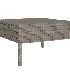 vidaXL 5 Piece Garden Sofa Set with Cushions Poly Rattan Grey
